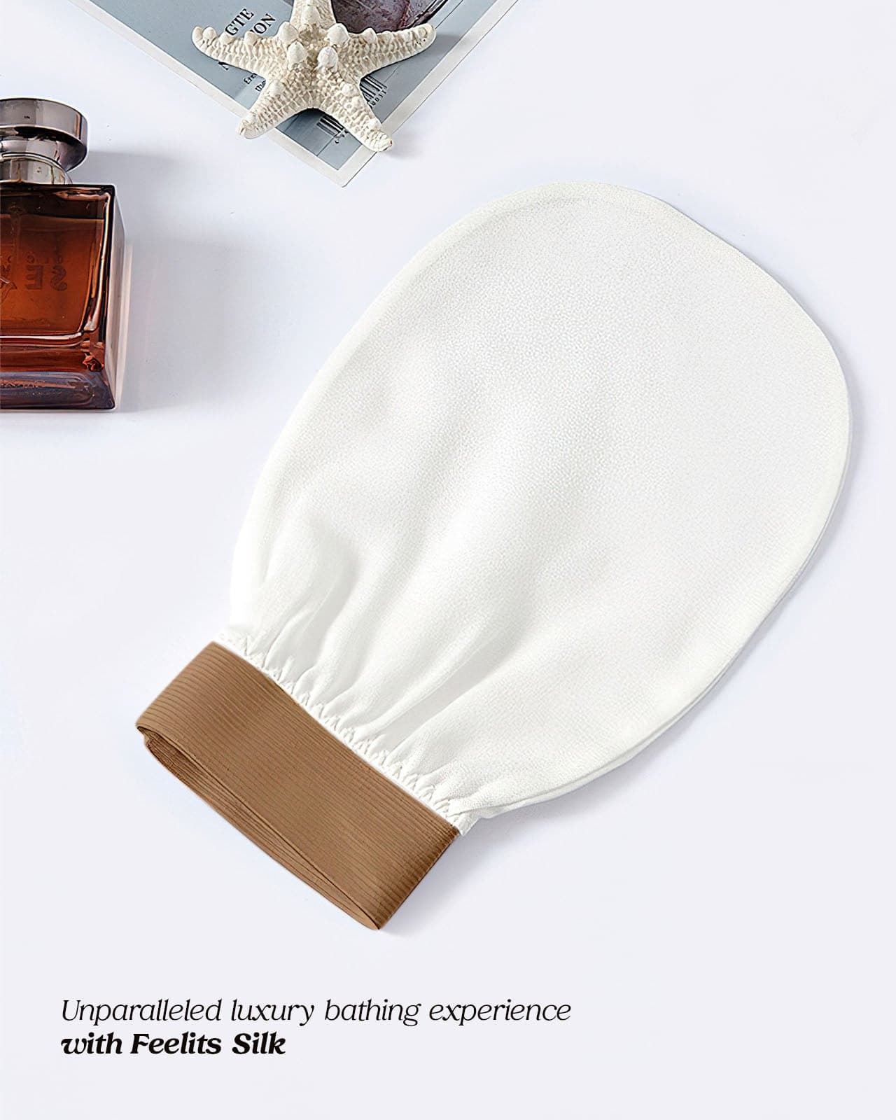 Mulberry Silk body mitt Natural Smooth Skin Exfoliating Body Mitt