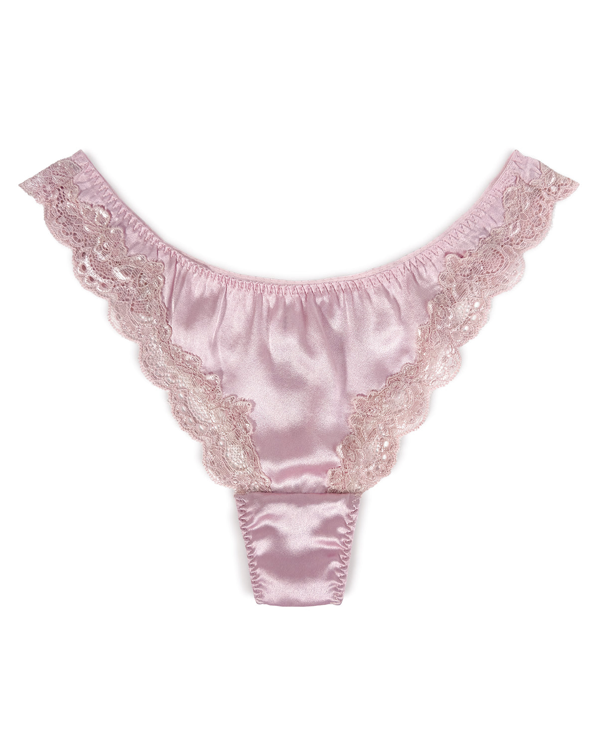 FEELITS Mulberry Silk Lace Fitness T-Back Thong Panties – Seamless, Low-Rise, Sensual Mulberry Silk Lingerie for Women, Perfect Under Yoga & Fitted Wear