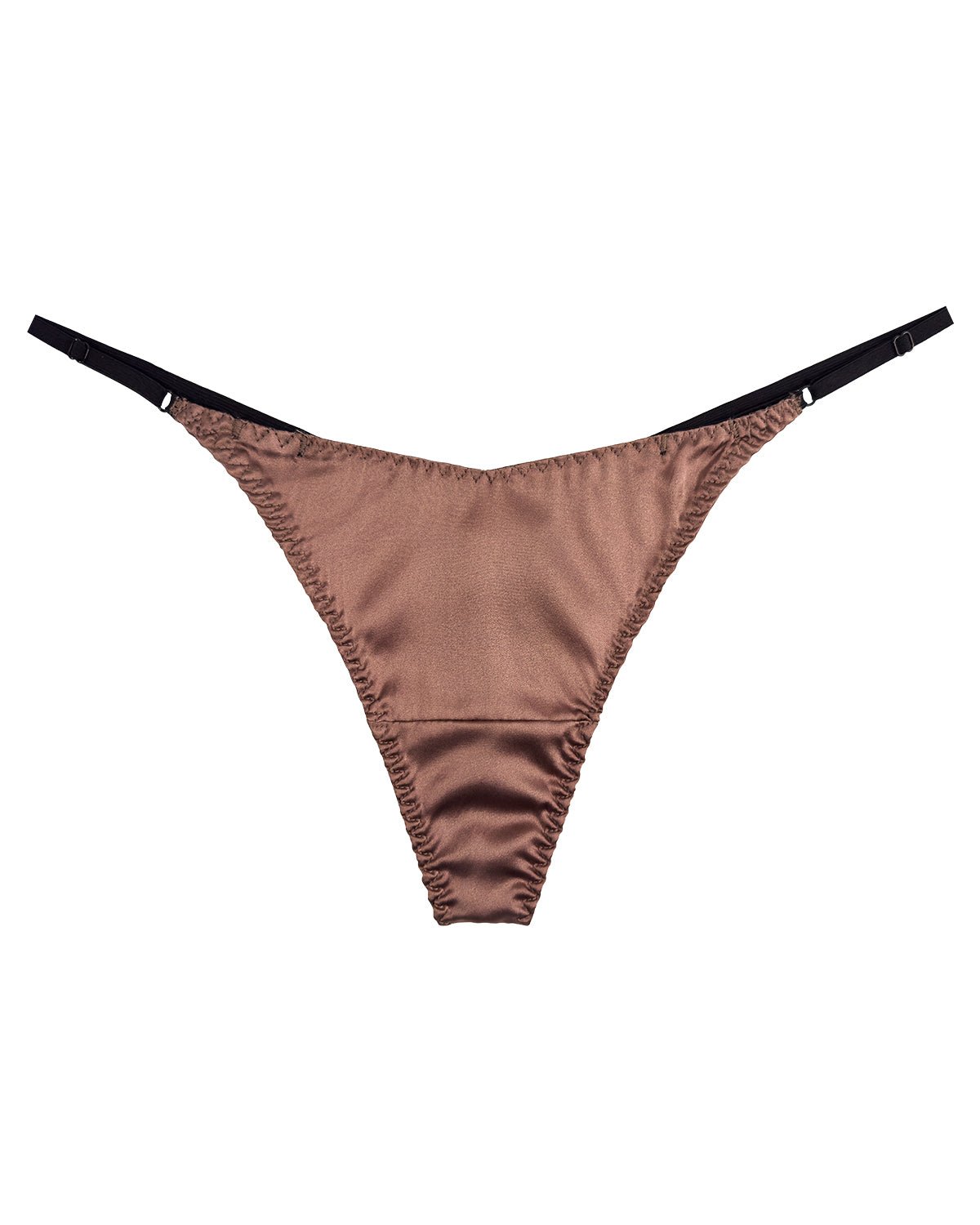 FEELITS TH01 Silk V-Front G-String Panties – 100% Mulberry Silk, Adjustable Ties - FEELITS