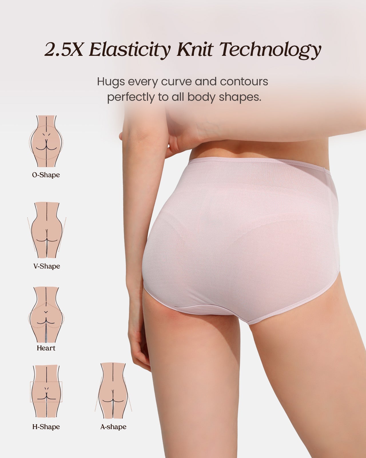 FEELITS KN17 Silk High-Waisted Brief Panties – 100% Mulberry Silk, Breathable & Ultra-Soft - FEELITS