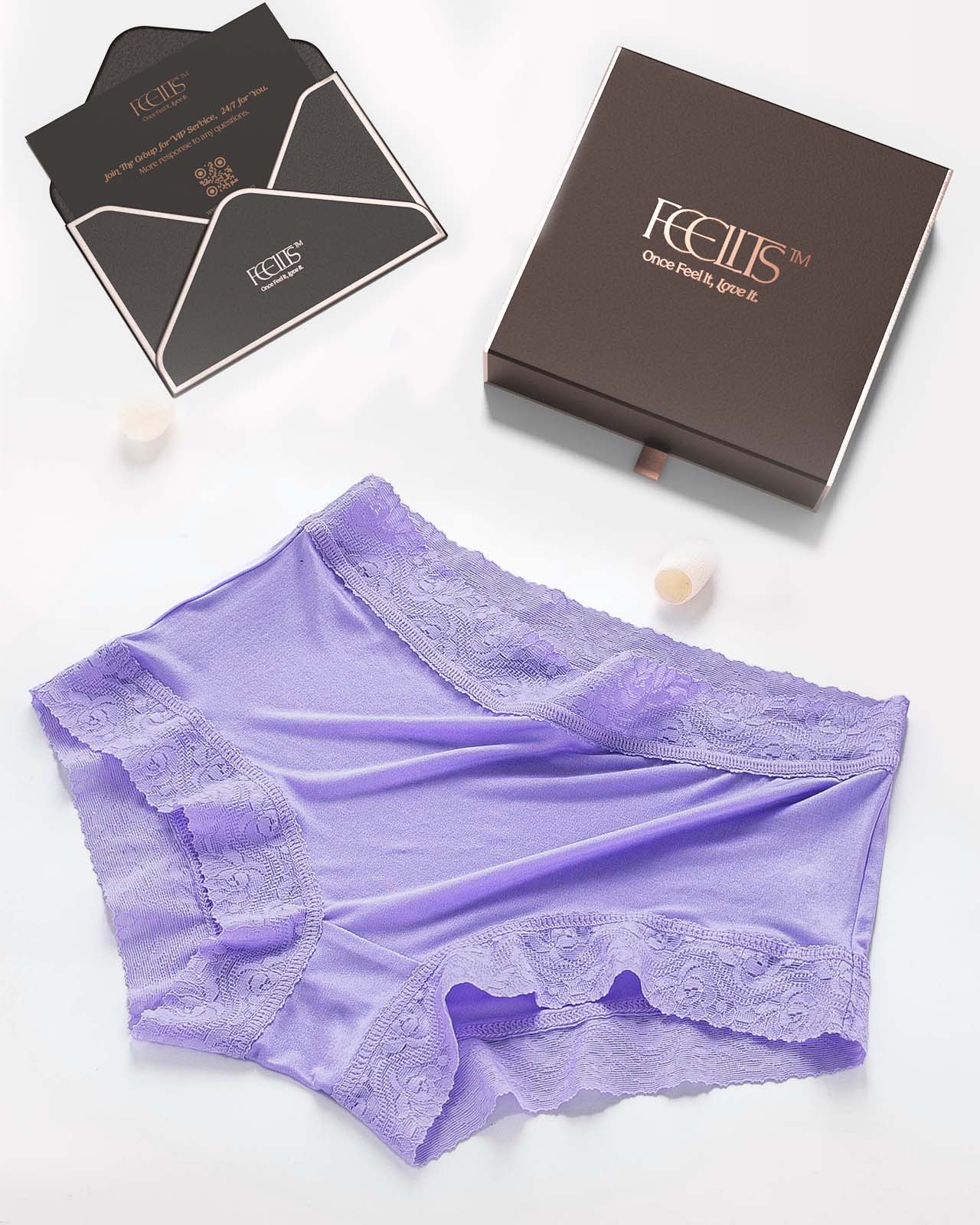 WJSXC Fall Savings! Ladies Silk Lace Underwear,Mid-raist Hollow Buttocks  Comfortable Briefs Embroidered Cotton Crotch Womens Underwear Purple 