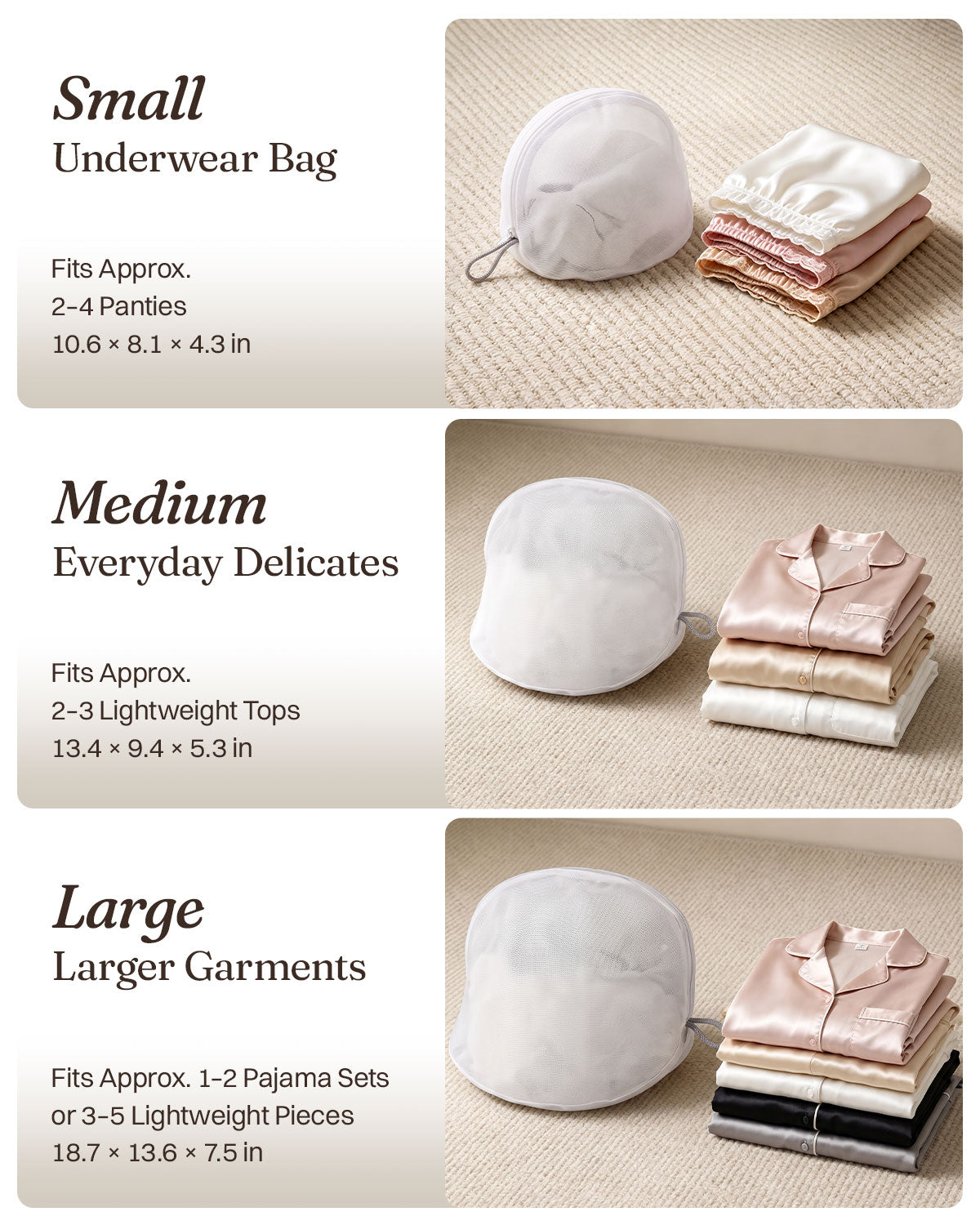 FEELITS AC04 Shell-Shaped Laundry Bag for Delicates – Structured Mesh Wash Bag for Silk Underwear & Clothing, Available in 3 Sizes