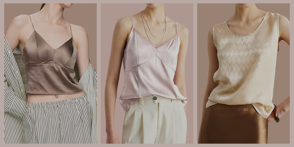 Silk Cami Tank Tops featuring FEELITS mulberry silk styles | FEELITS