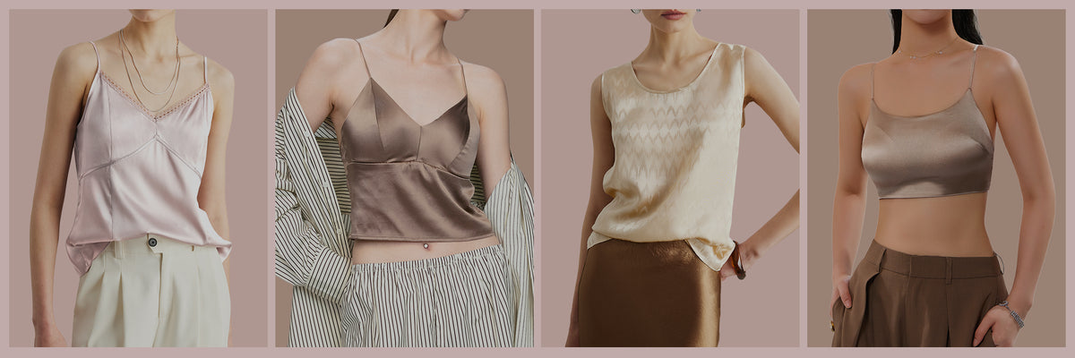 Silk Cami Tank Tops featuring FEELITS mulberry silk styles | FEELITS