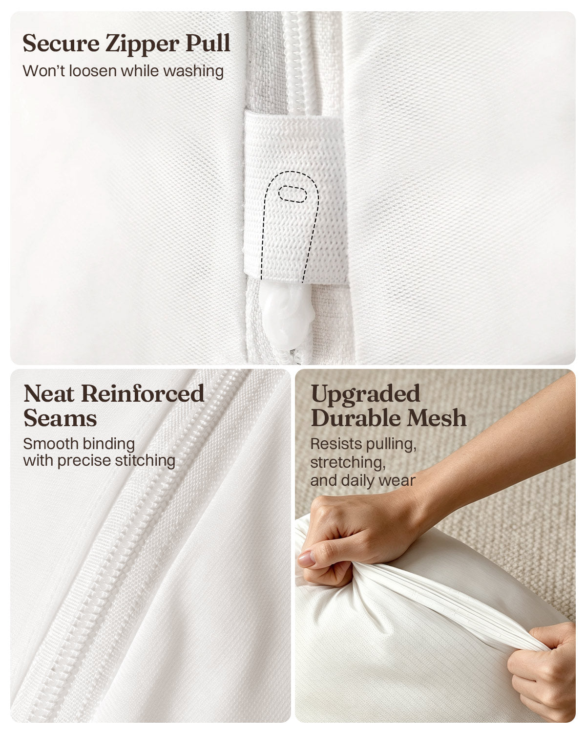 FEELITS AC04 Shell-Shaped Laundry Bag for Delicates – Structured Mesh Wash Bag for Silk Underwear & Clothing, Available in 3 Sizes