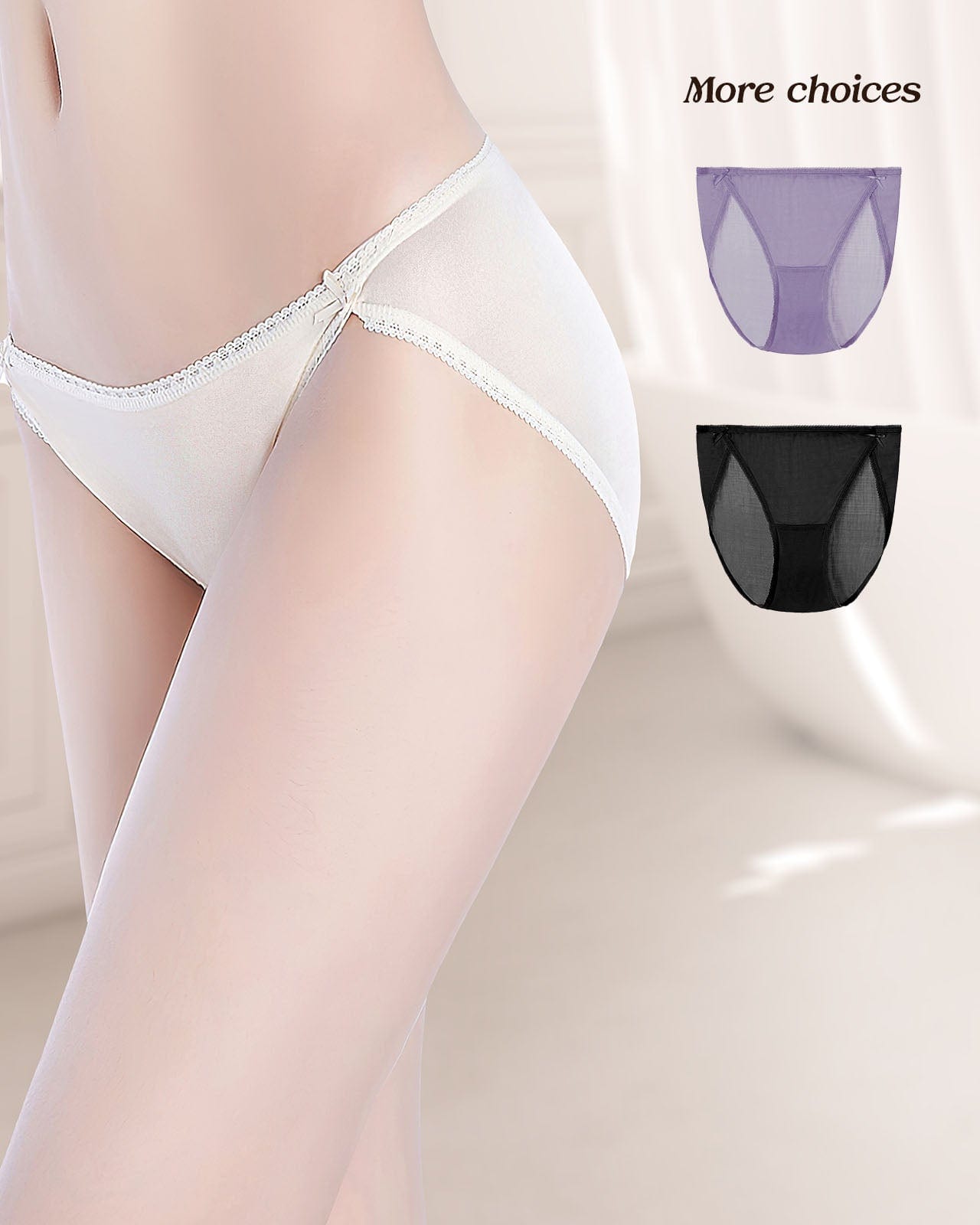 FEELITS Silk Knitted Bikini silk panties For Women