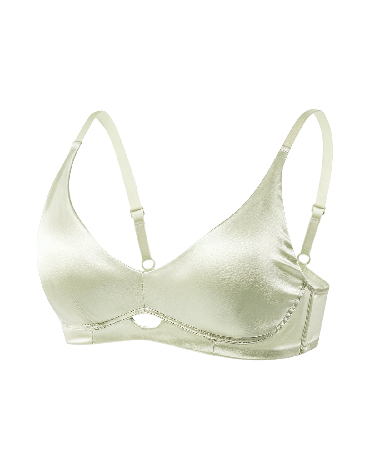 FEELITS BRA13 22 Momme Mulberry Silk Lace Push-Up Bralette - Wire-Free Natural Lift