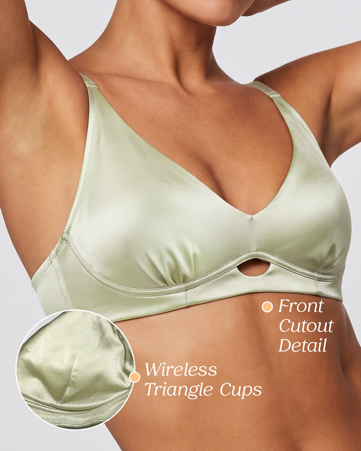 FEELITS BRA13 22 Momme Mulberry Silk Lace Push-Up Bralette - Wire-Free Natural Lift