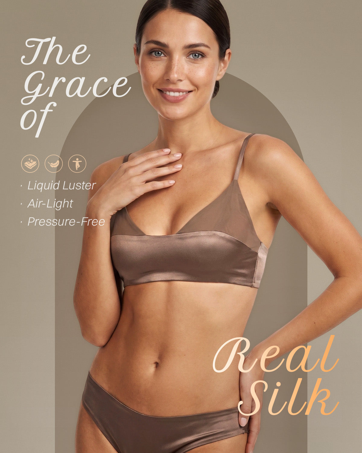 FEELITS BRA15 22 Momme Mulberry Silk Square-Neck Crop Top – Wire-Free Padded Camisole