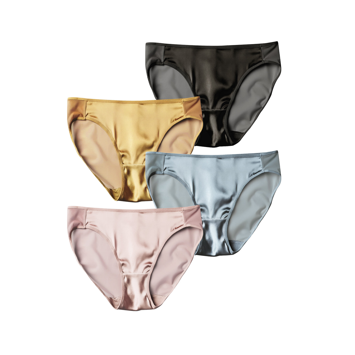 FEELITS KN08 four-pack in black, golden, blue and pink, full product view