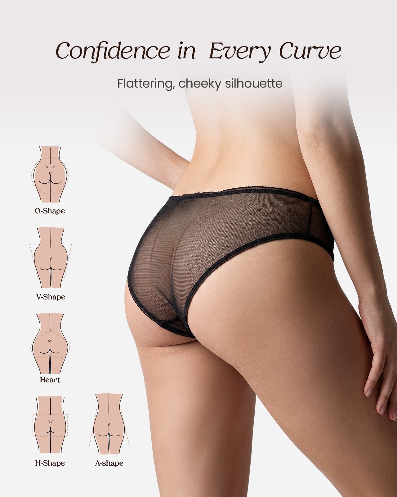 FEELITS KN30 Sheer Ruffle-Edge Silk Bikini Panties - 100% Mulberry Silk, Breathable & Ultra-Soft