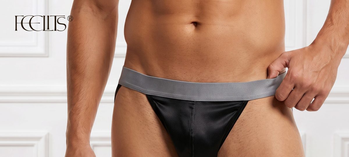 KNM02 men's mulberry silk tanga briefs in 100% 6A silk