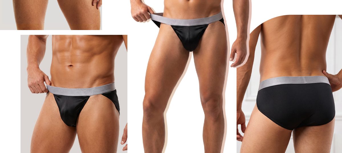 Low-rise men's mulberry silk tanga briefs product detail
