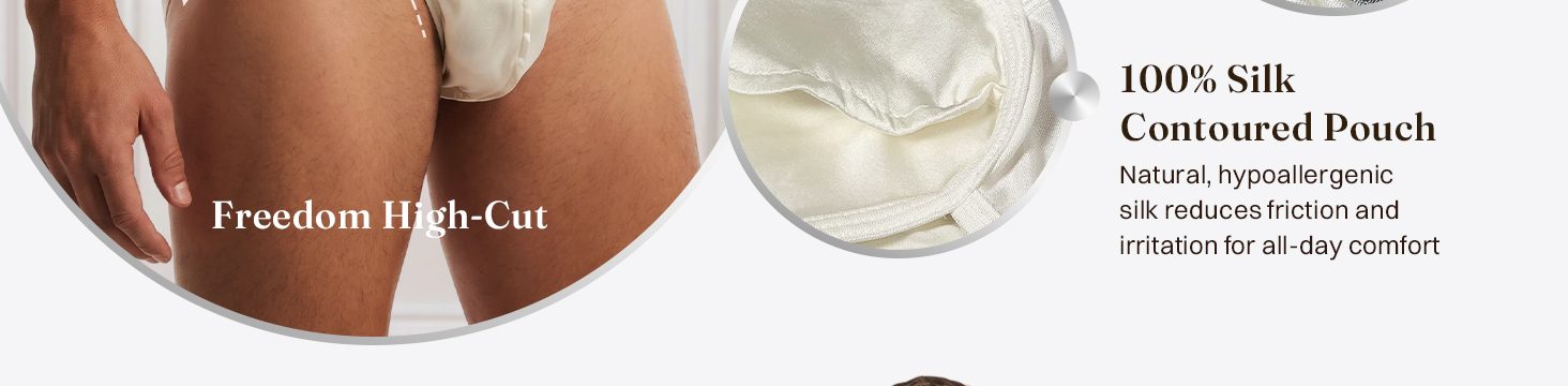 Men's silk tanga briefs with minimal coverage and smooth feel