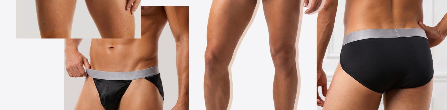 Low-rise men's mulberry silk tanga briefs product detail