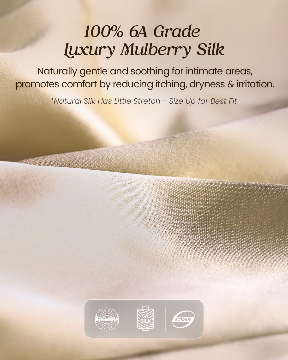 100% Mulberry Silk Thongs for Women, V-Front & Adjustable Ties, Sexy Silk Satin G-String Panties, Cheeky T-back