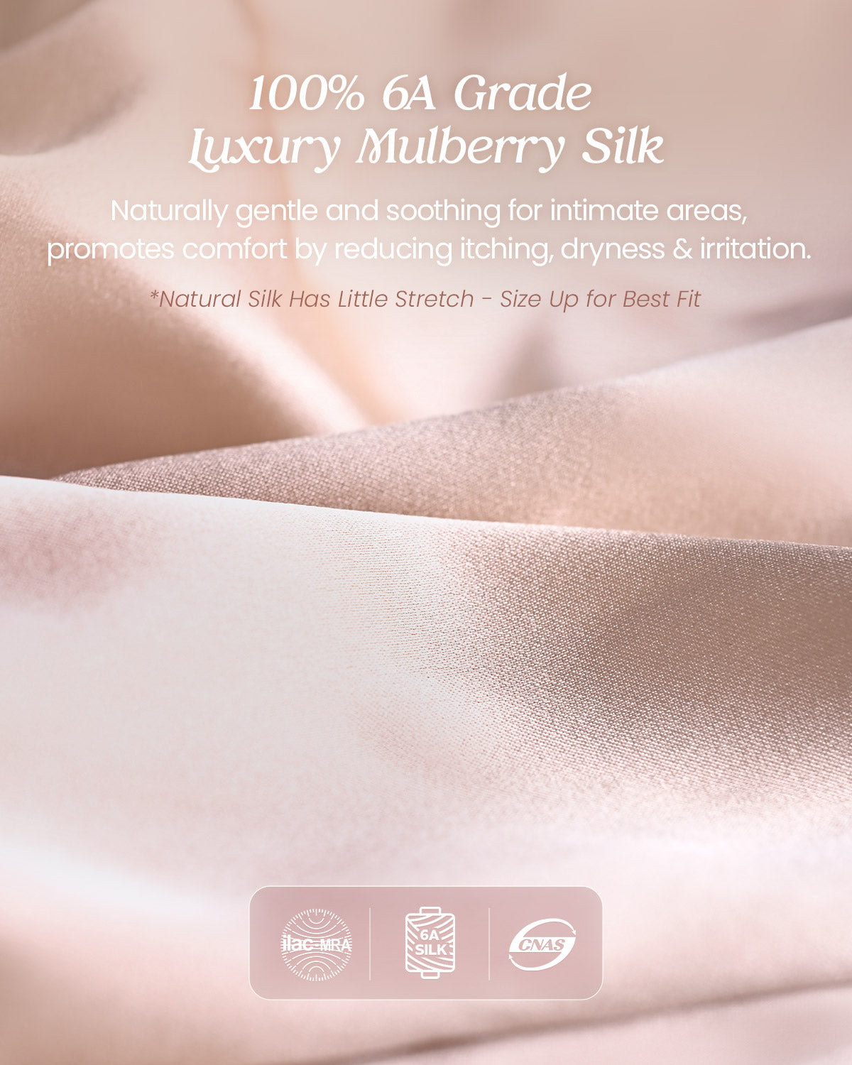 100% Mulberry Silk Thongs for Women, V-Front & Adjustable Ties, Sexy Silk Satin G-String Panties, Cheeky T-back