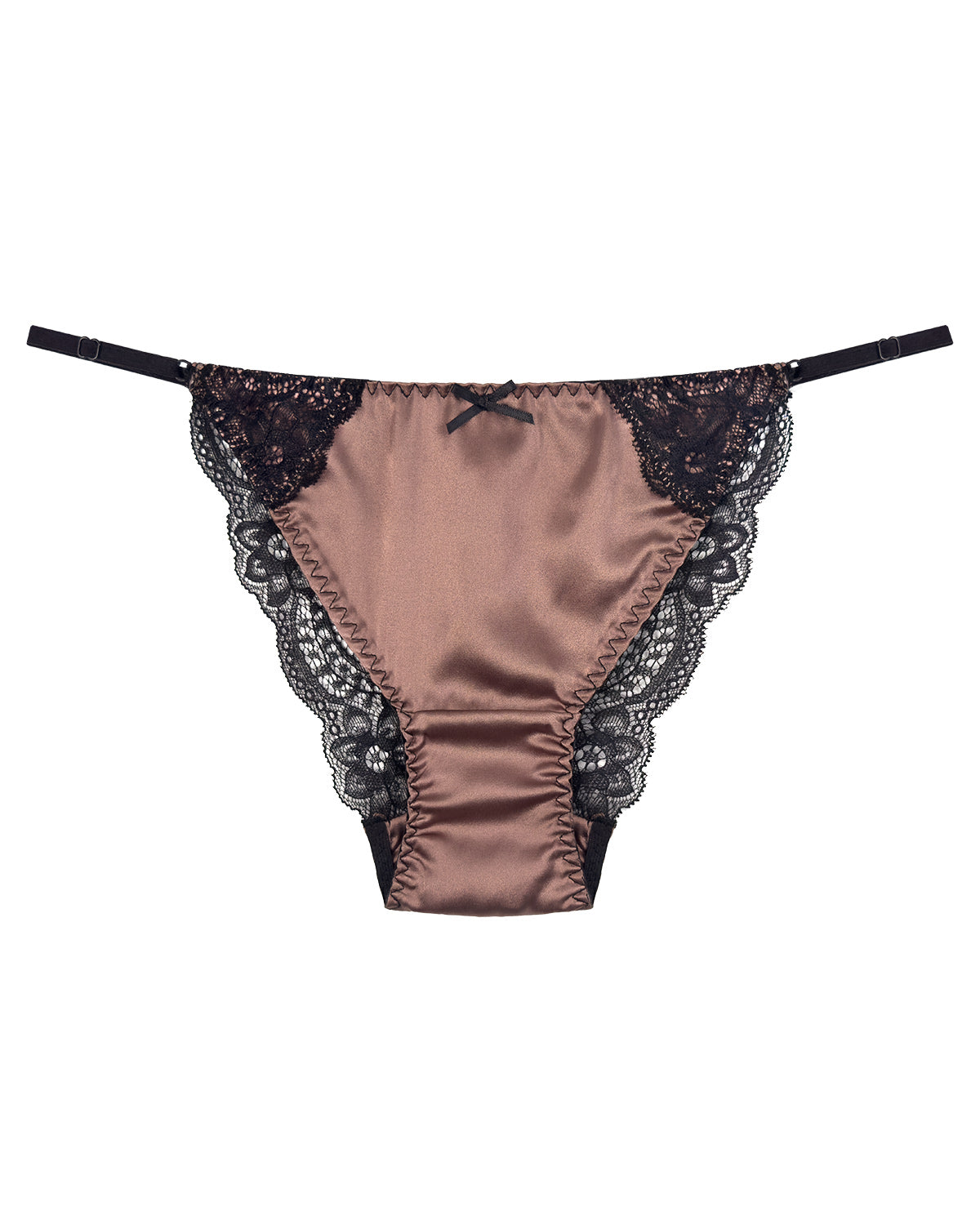 100% Mulberry Silk Underwear, Sexy Shiny Silk Satin String Bikini Panties for Women, Luxury Thong for Comfort