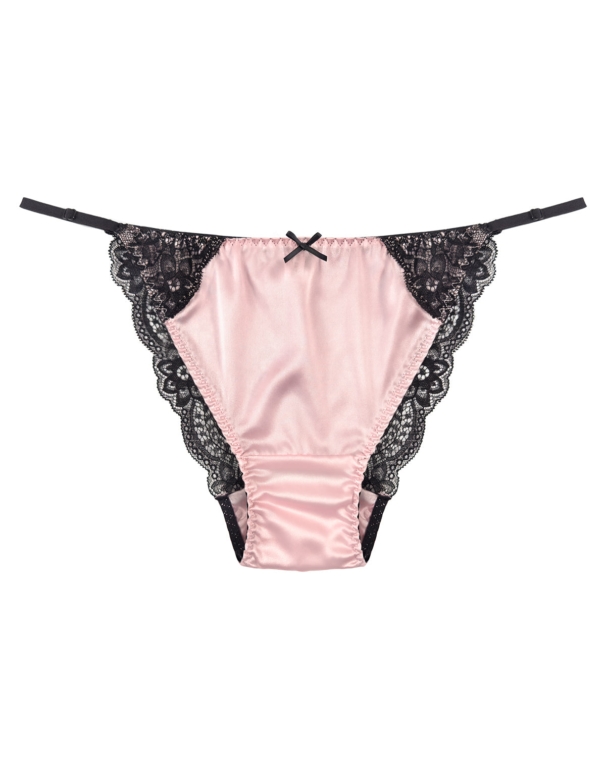 100% Mulberry Silk Underwear, Sexy Shiny Silk Satin String Bikini Panties for Women, Luxury Thong for Comfort