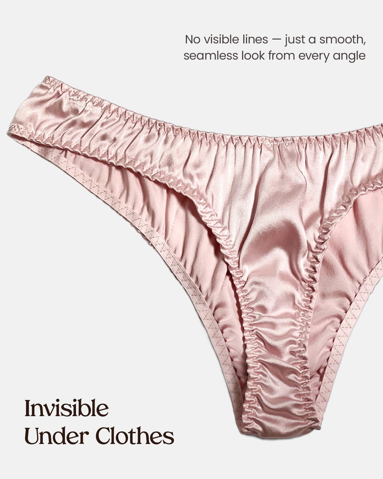 FEELITS THM02 Men's Silk T-Back Thong - 100% Mulberry Silk, Double-Layer Pouch