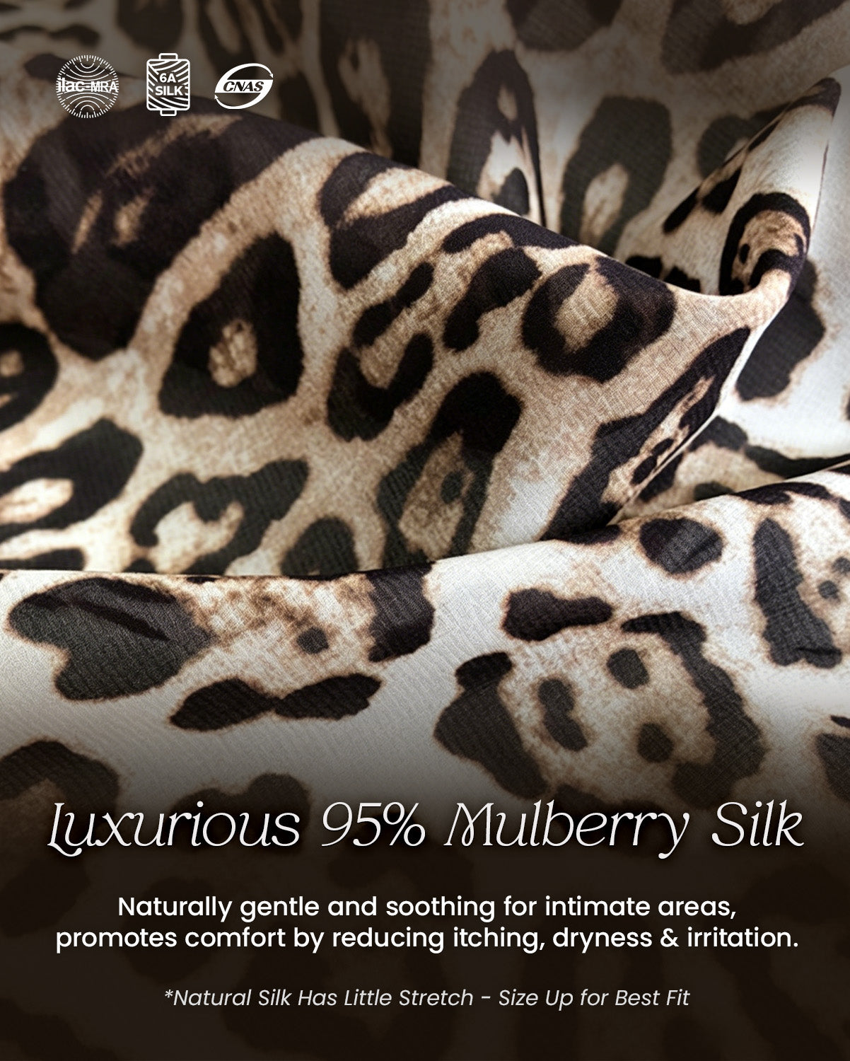 FEELITS YFB03 Leopard Print Silk Triangle Bra - 95% Mulberry Silk, Wireless Double-Hook Design