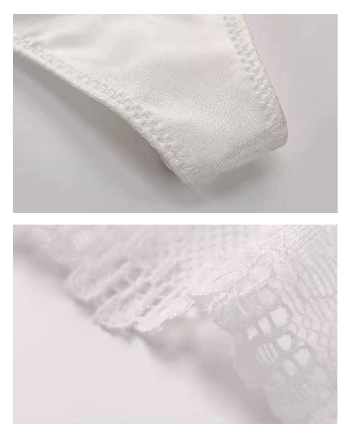 FEELITS 100% 6A Mulberry Silk Sexy Lace Thong – Low - Rise Seamless T - Back Panties for Women - FEELITS