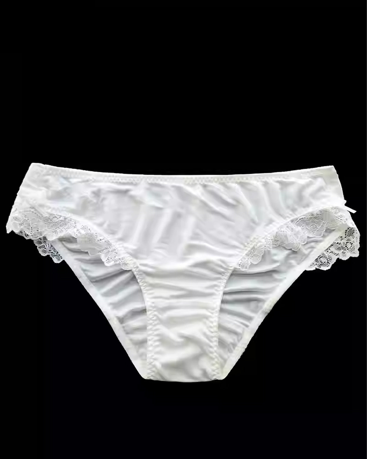 FEELITS 100% Mulberry Silk Briefs for Women – Low - Rise Lace Trim Panties, 6A Grade Silk, Soft & Breathable - FEELITS