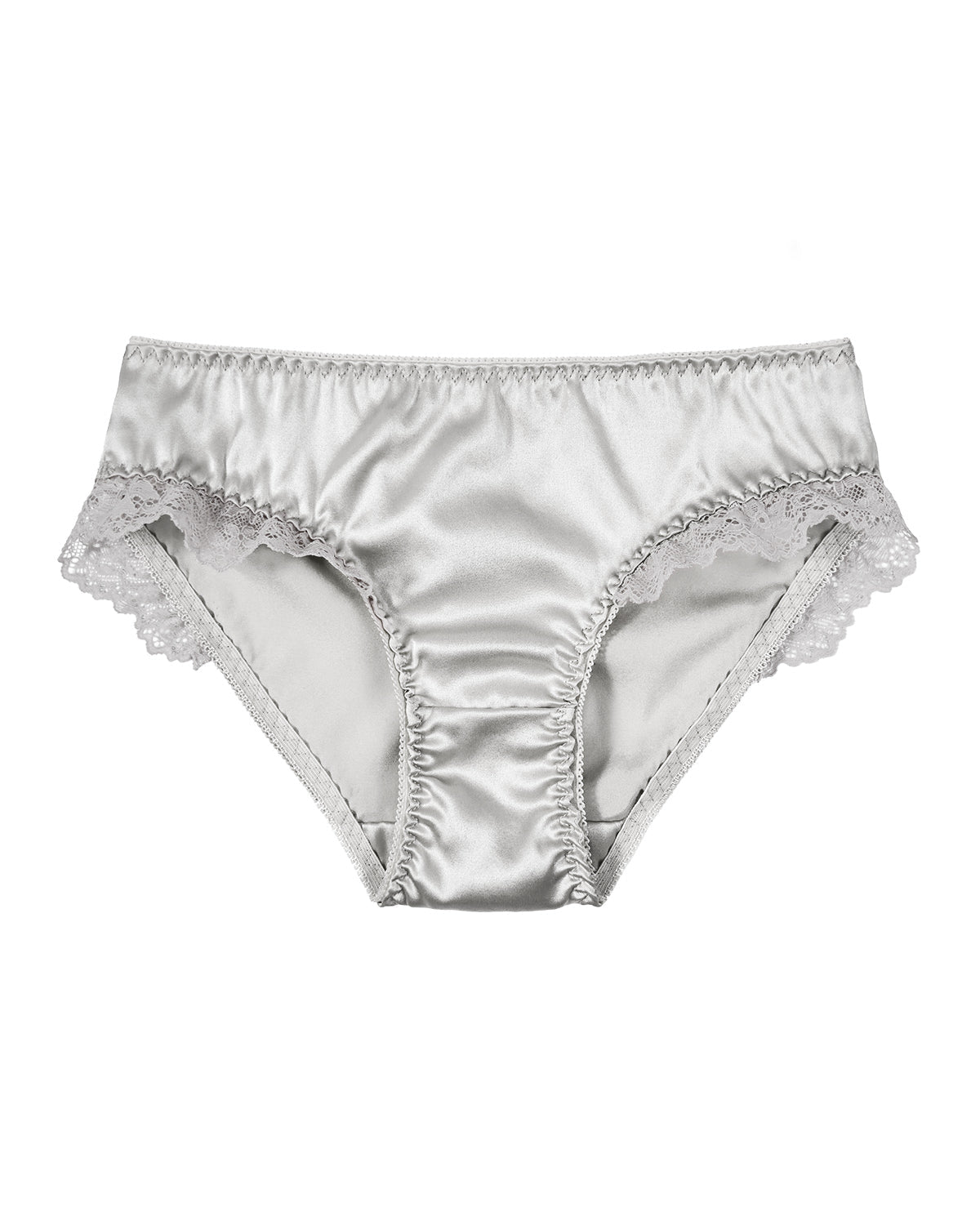 FEELITS 100% Mulberry Silk Briefs for Women – Low - Rise Lace Trim Panties, 6A Grade Silk, Soft & Breathable - FEELITS