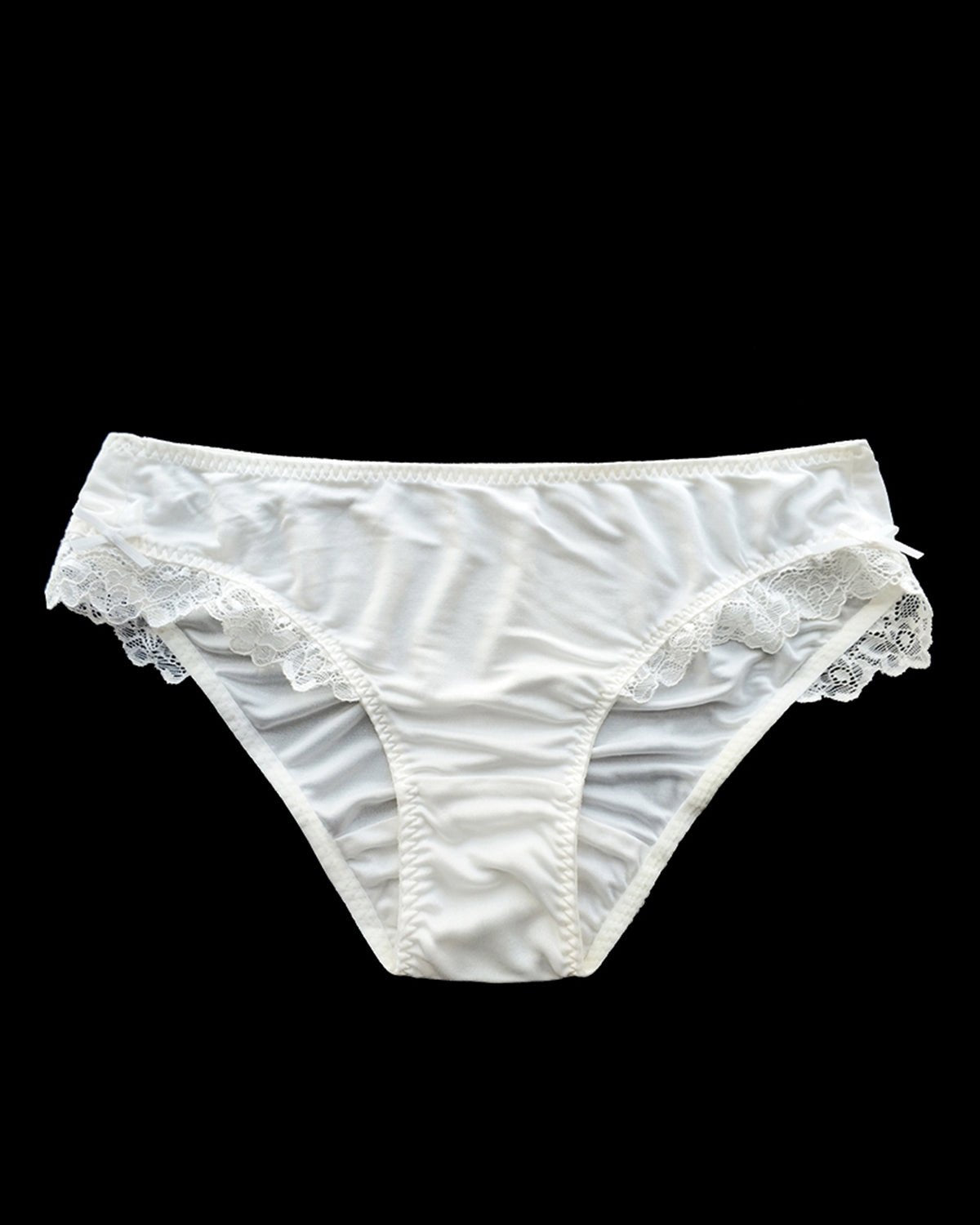 FEELITS 100% Mulberry Silk Briefs for Women – Low - Rise Lace Trim Panties, 6A Grade Silk, Soft & Breathable - FEELITS