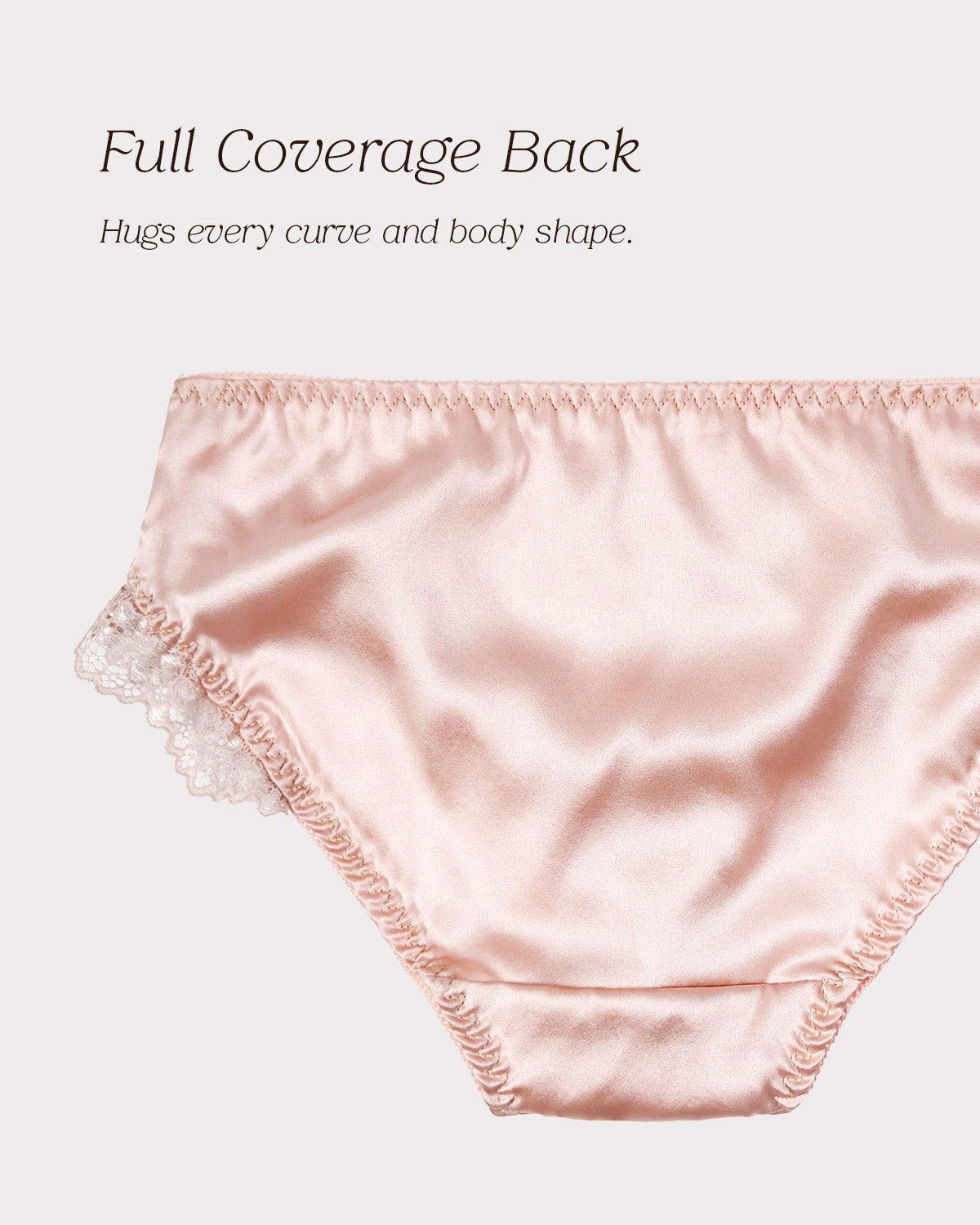 FEELITS 100% Mulberry Silk Briefs for Women – Low - Rise Lace Trim Panties, 6A Grade Silk, Soft & Breathable - FEELITS