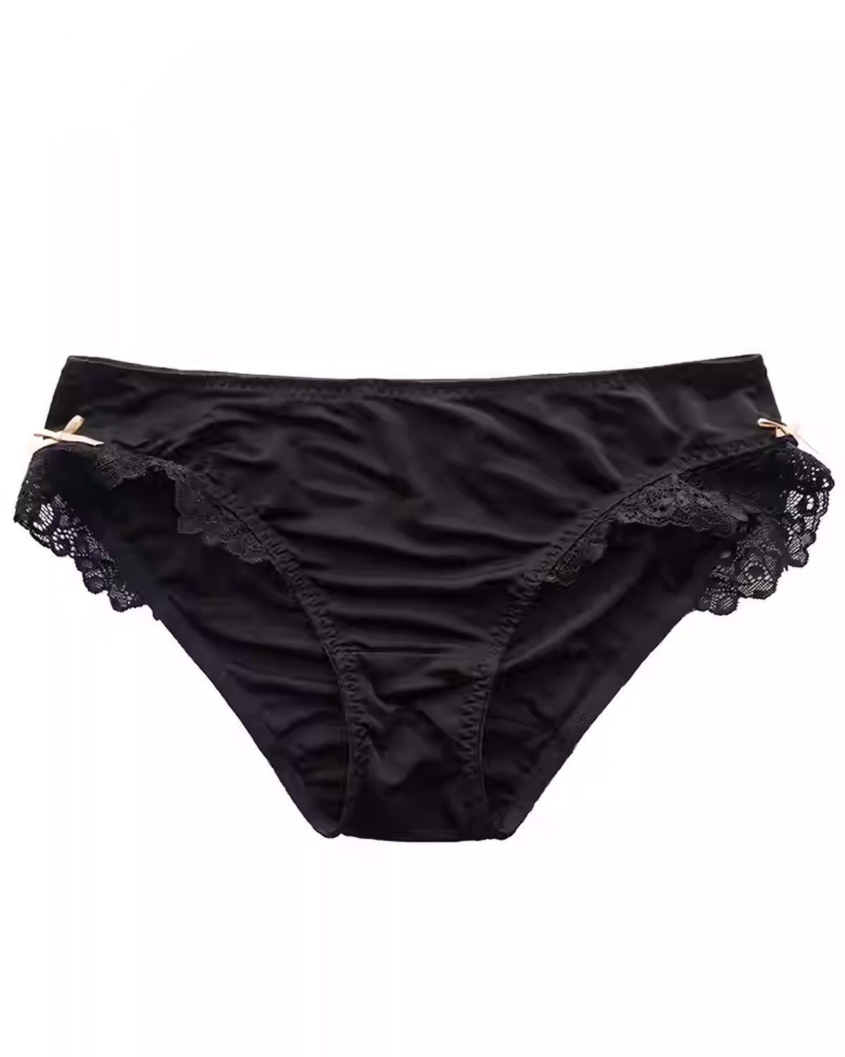 FEELITS 100% Mulberry Silk Briefs for Women – Low - Rise Lace Trim Panties, 6A Grade Silk, Soft & Breathable - FEELITS