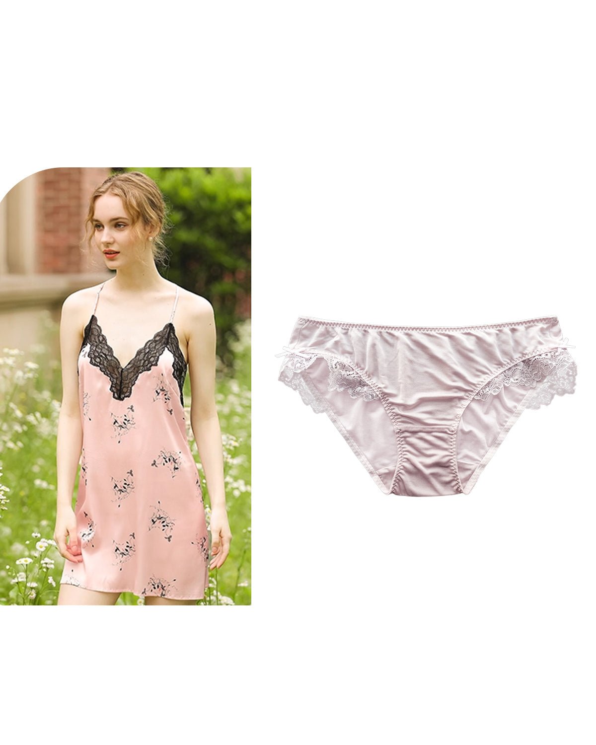 FEELITS 100% Mulberry Silk Briefs for Women – Low - Rise Lace Trim Panties, 6A Grade Silk, Soft & Breathable - FEELITS