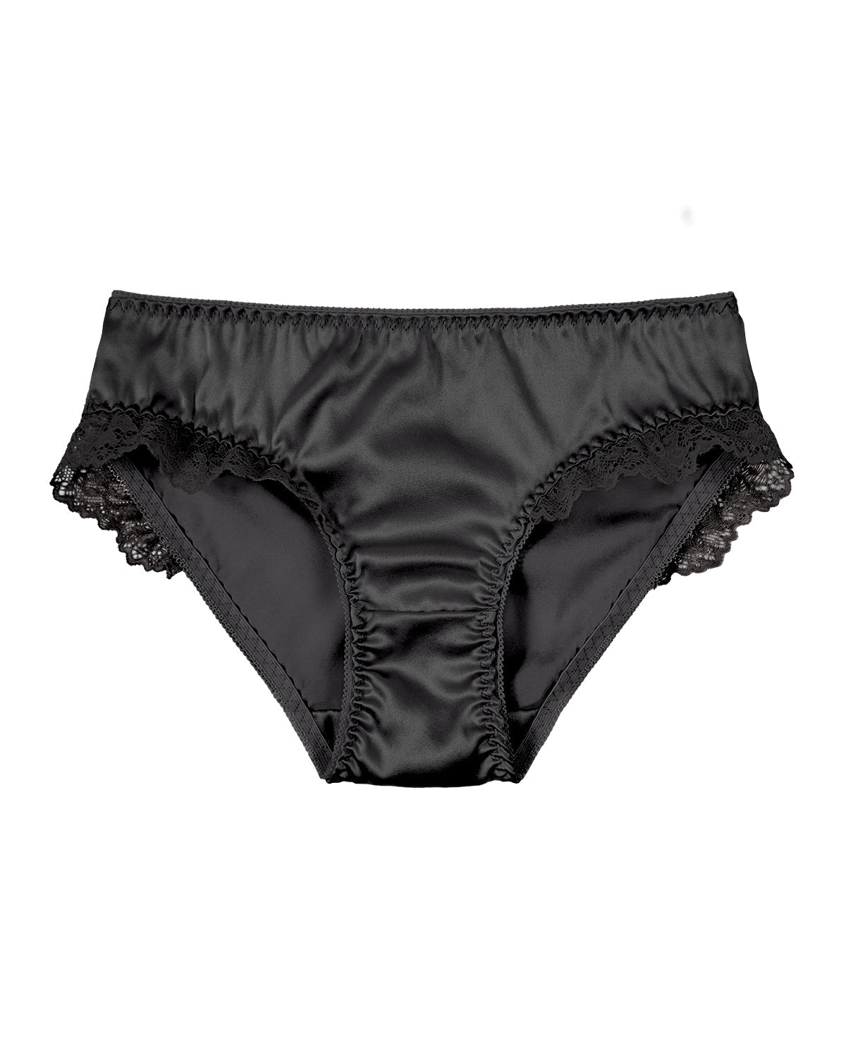 FEELITS 100% Mulberry Silk Briefs for Women – Low - Rise Lace Trim Panties, 6A Grade Silk, Soft & Breathable - FEELITS