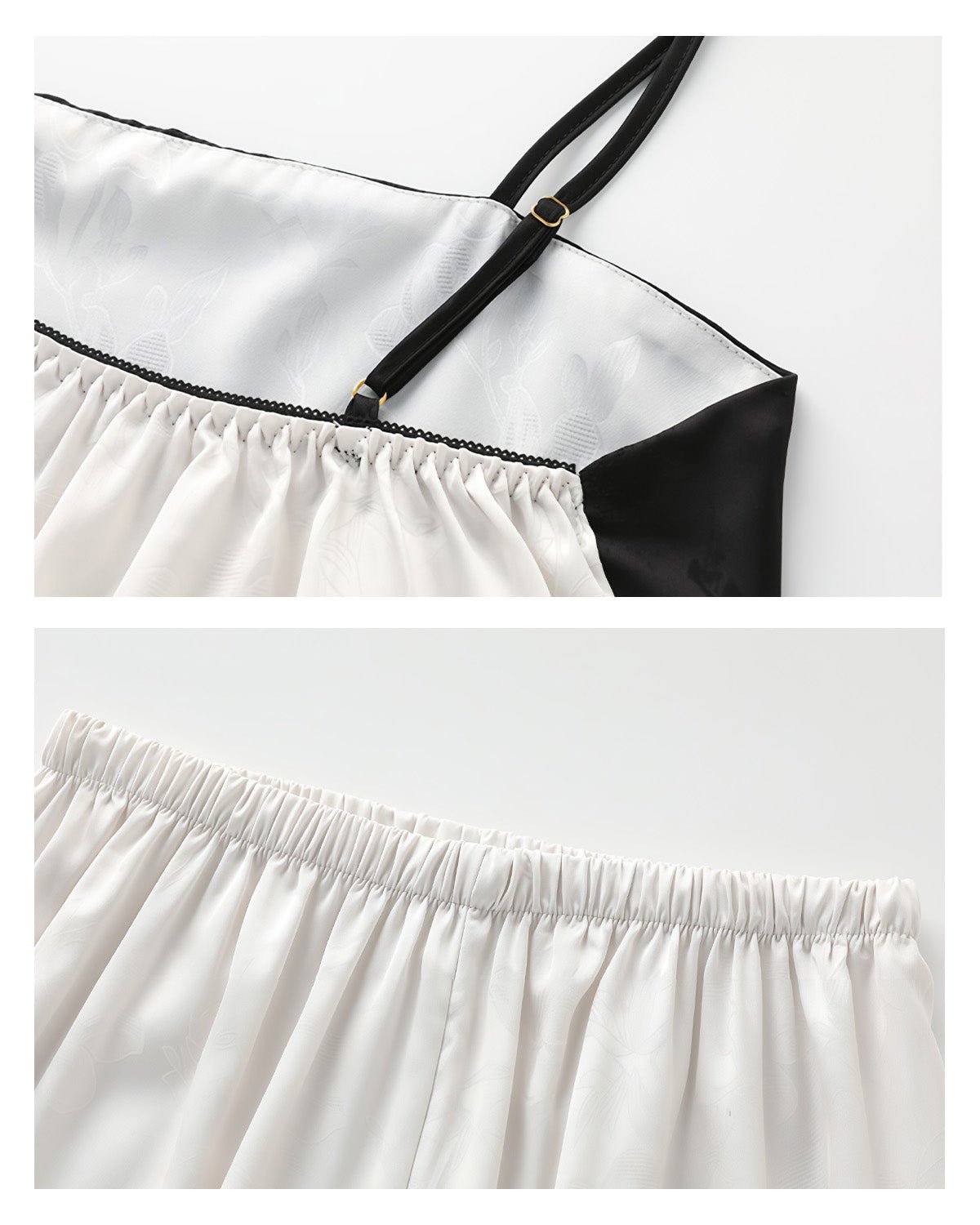 FEELITS 100% Mulberry Silk Pajama Set - Spring & Autumn Three - Piece Set - Camisole, Long Sleeve Top & Pants, Elegant Design, Silk Loungewear with Chest Padding - Hypoallergenic & Skin - Friendly - FEELITS