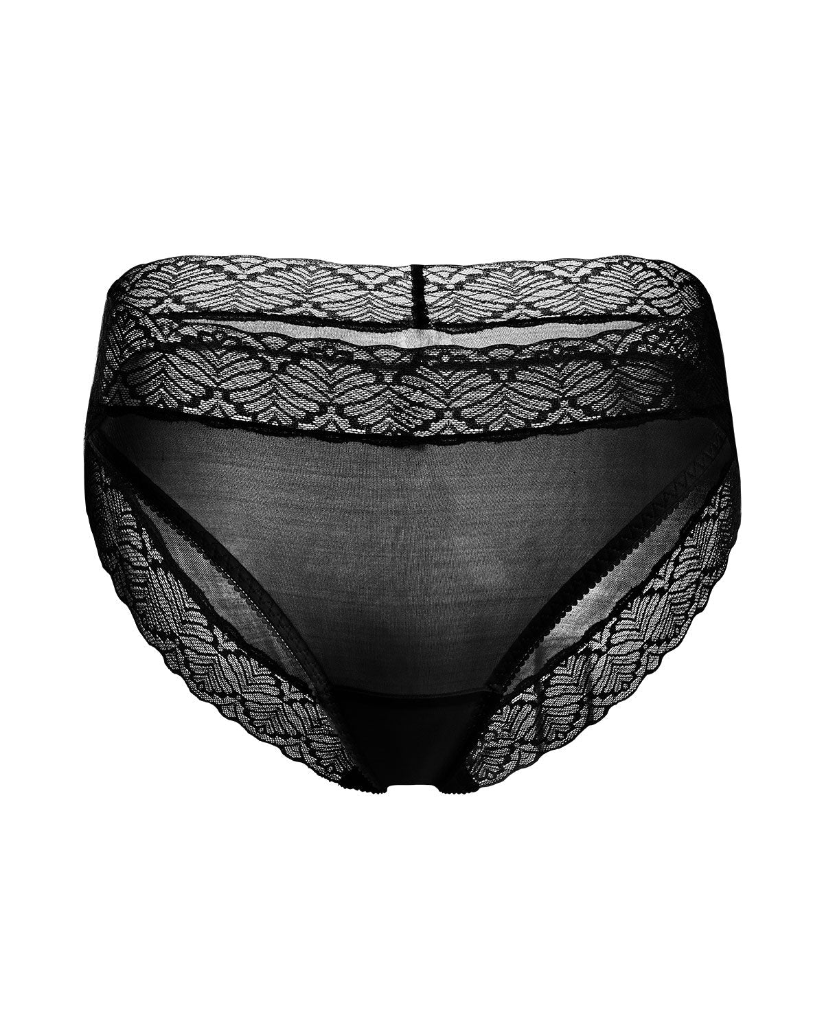 FEELITS 100% Mulberry Silk Underwear, High Rise Bikini Silk Panties, Sexy Lace Briefs for Women - FEELITS