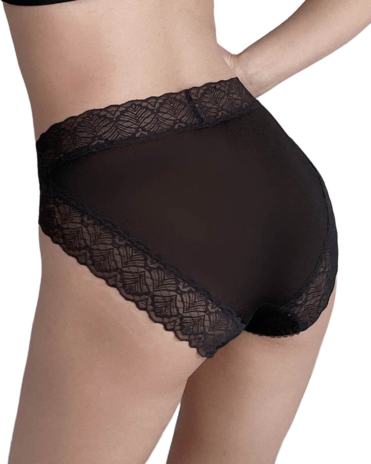 FEELITS 100% Mulberry Silk Underwear, High Rise Bikini Silk Panties, Sexy Lace Briefs for Women - FEELITS