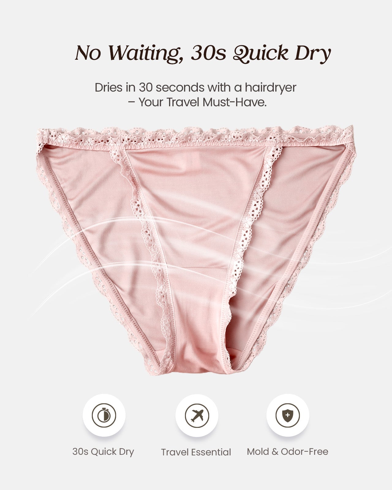 FEELITS 100% Mulberry Silk Underwear, Sexy High Cut String Bikini Panties for Women, Ultra Breathable - FEELITS