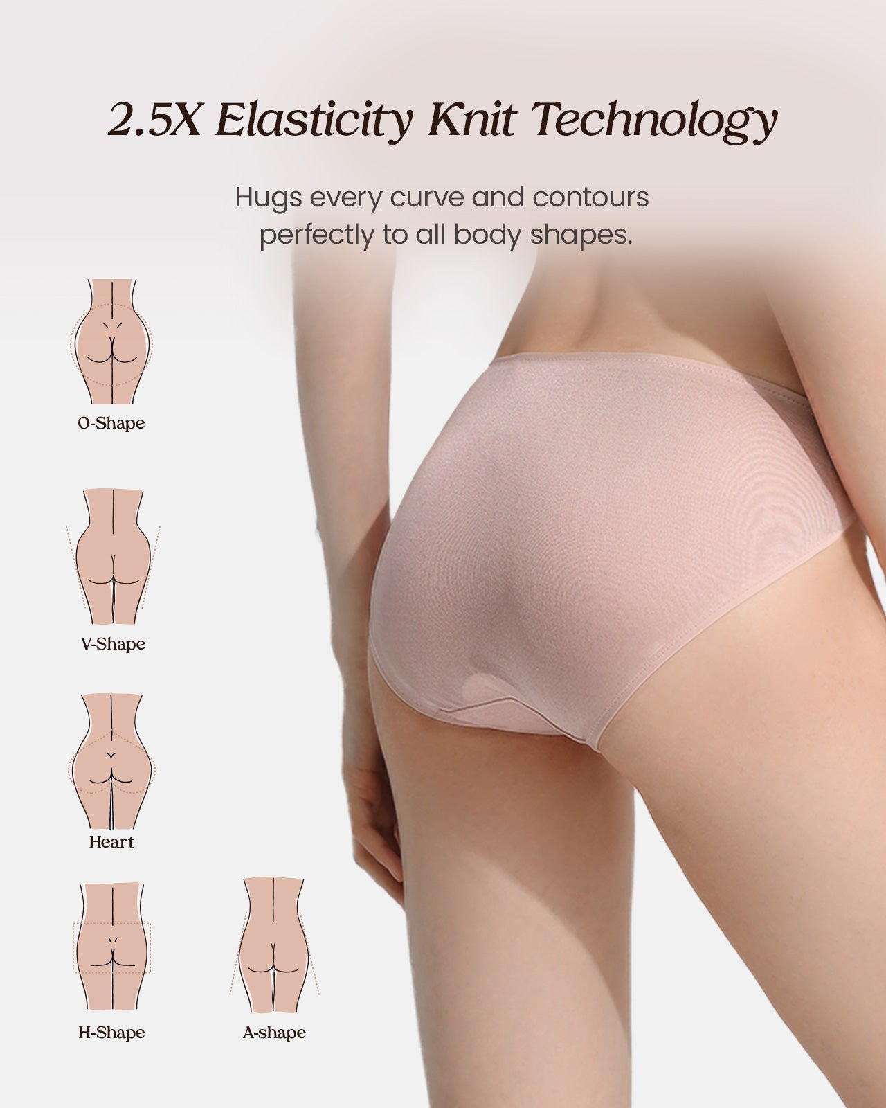 FEELITS 100% Mulberry Silk Underwear, Shiny High Cut Silk Satin Bikini Panties for Women - FEELITS