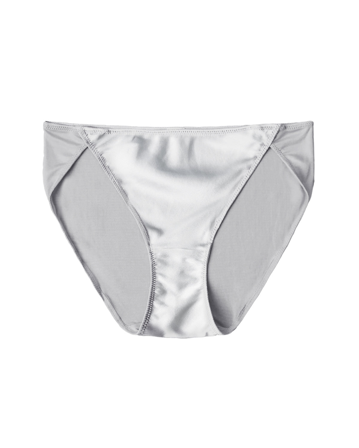 FEELITS 100% Mulberry Silk Underwear, Shiny High Cut Silk Satin Bikini Panties for Women - FEELITS