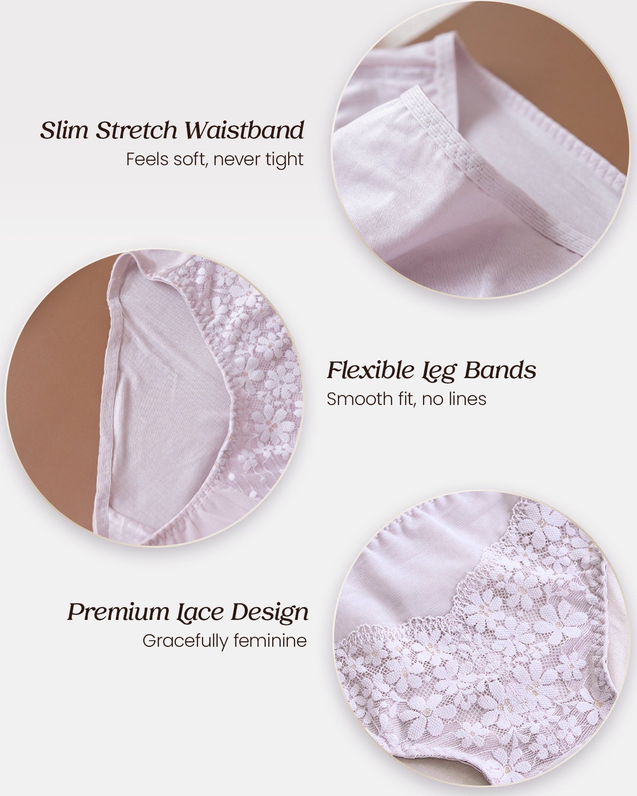 FEELITS 100% Mulberry Silk Underwear, Silk Floral Lace Hipster, Ultra Breathable Bikini Panties for Women - FEELITS