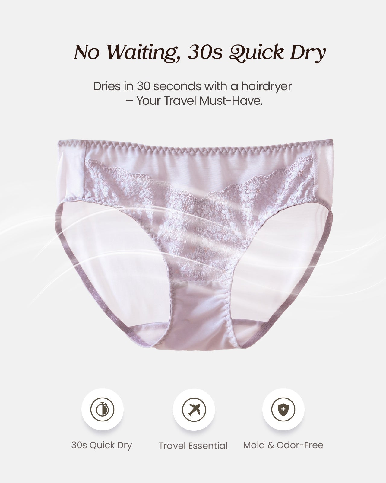 FEELITS 100% Mulberry Silk Underwear, Silk Floral Lace Hipster, Ultra Breathable Bikini Panties for Women - FEELITS