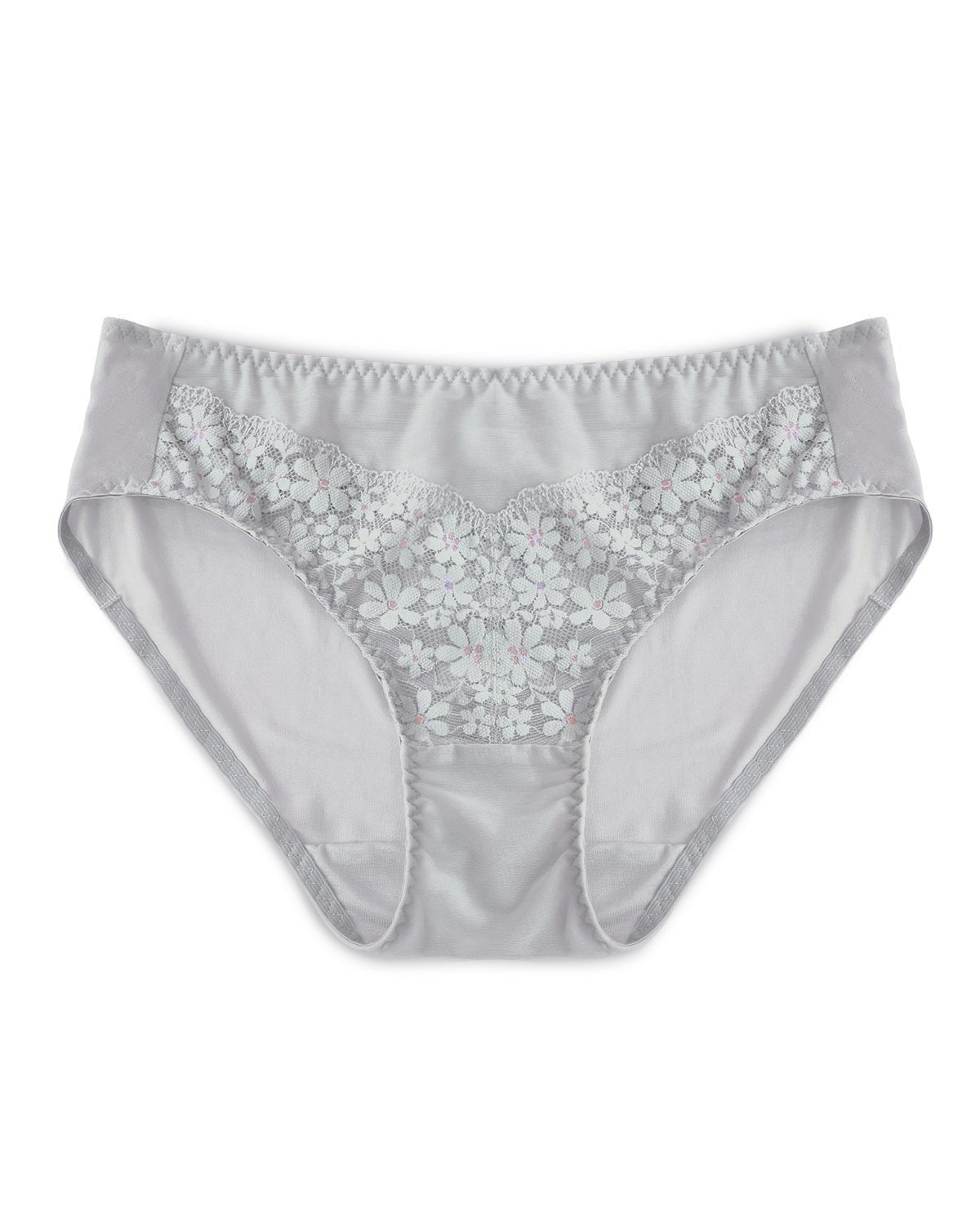 FEELITS 100% Mulberry Silk Underwear, Silk Floral Lace Hipster, Ultra Breathable Bikini Panties for Women - FEELITS