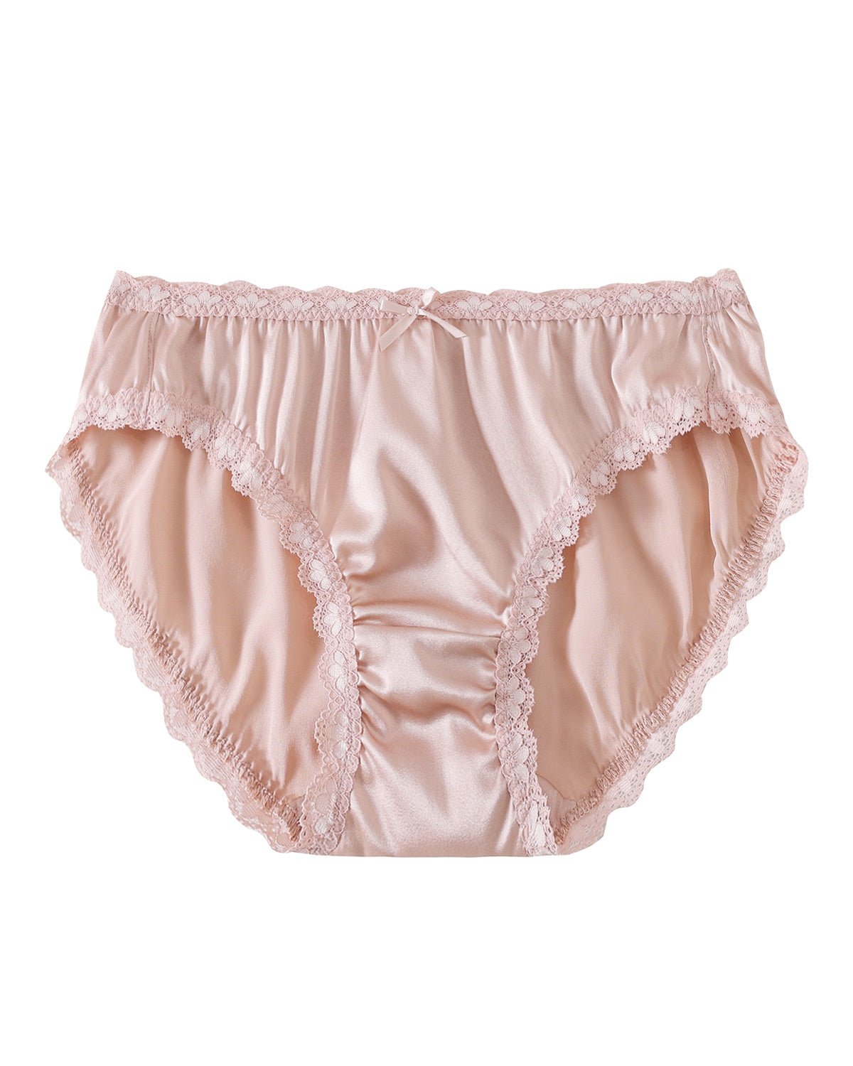 FEELITS 100% Mulberry Silk Underwear, Silk Satin Mid Rise Bikini Panties, Cute Sexy Shiny Panties for Women - FEELITS