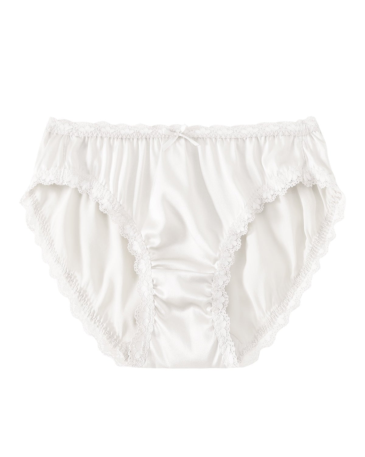 FEELITS 100% Mulberry Silk Underwear, Silk Satin Mid Rise Bikini Panties, Cute Sexy Shiny Panties for Women - FEELITS