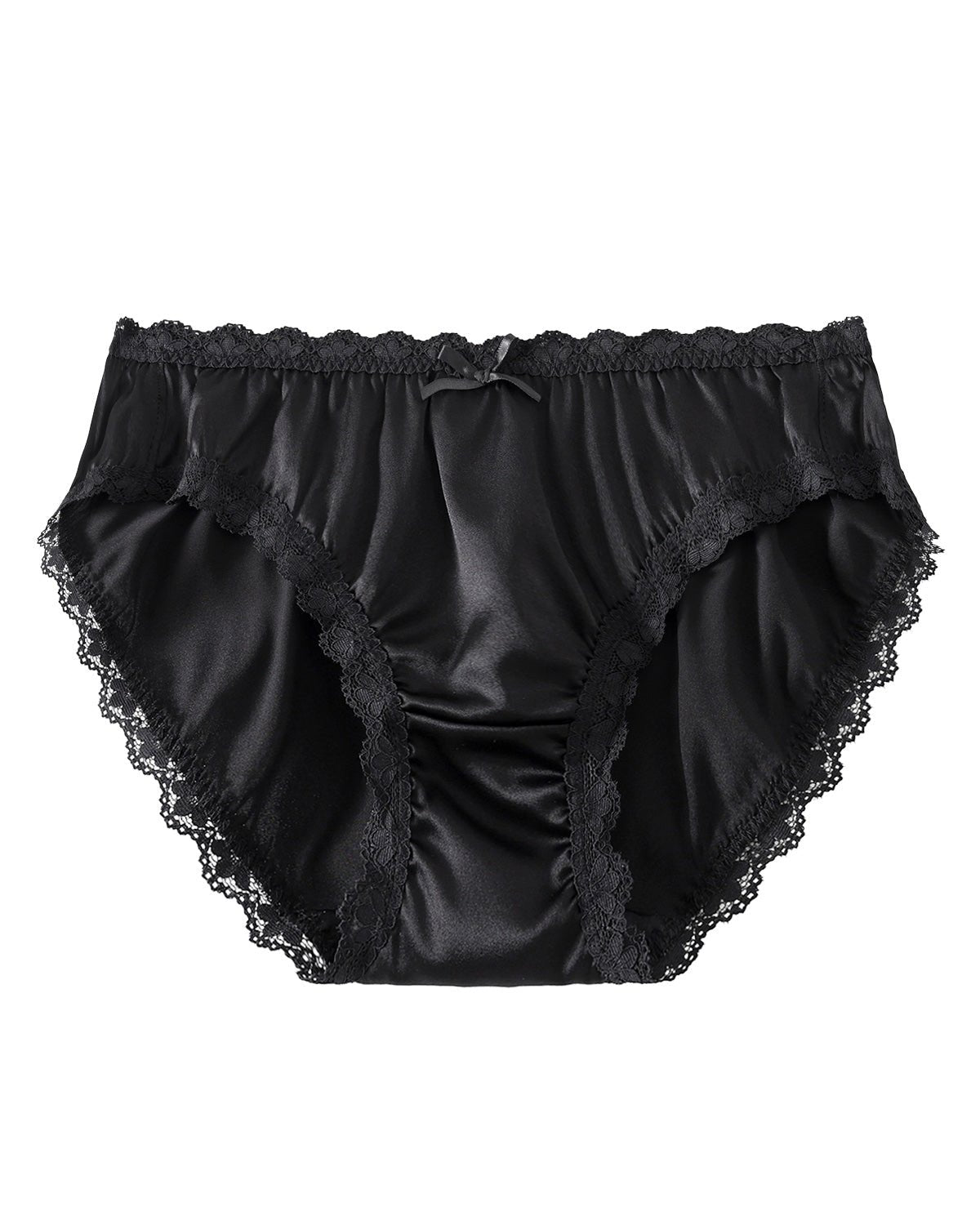 FEELITS 100% Mulberry Silk Underwear, Silk Satin Mid Rise Bikini Panties, Cute Sexy Shiny Panties for Women - FEELITS