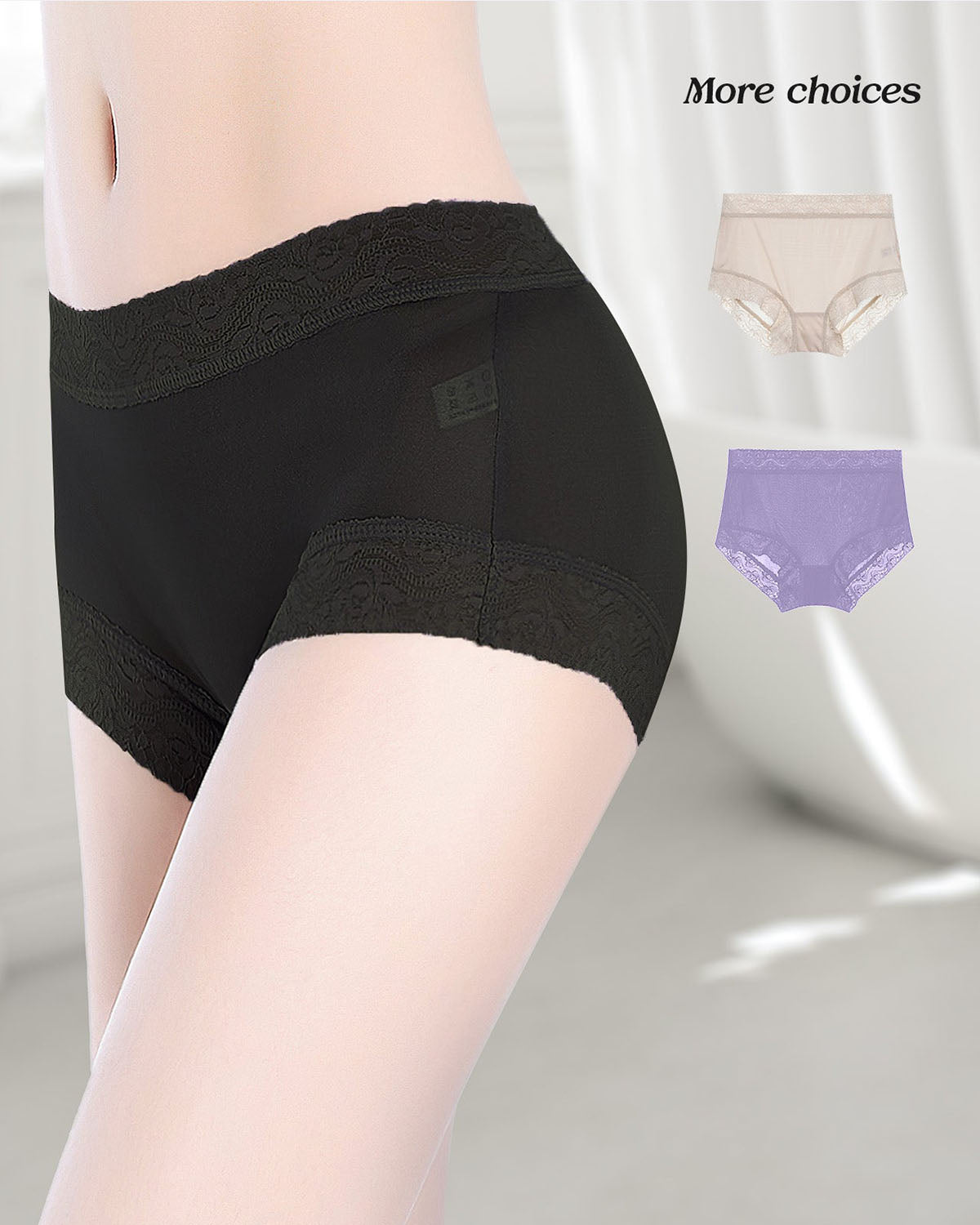 FEELITS Mid-Waist Silk Knitted Hipster silk panties For Women