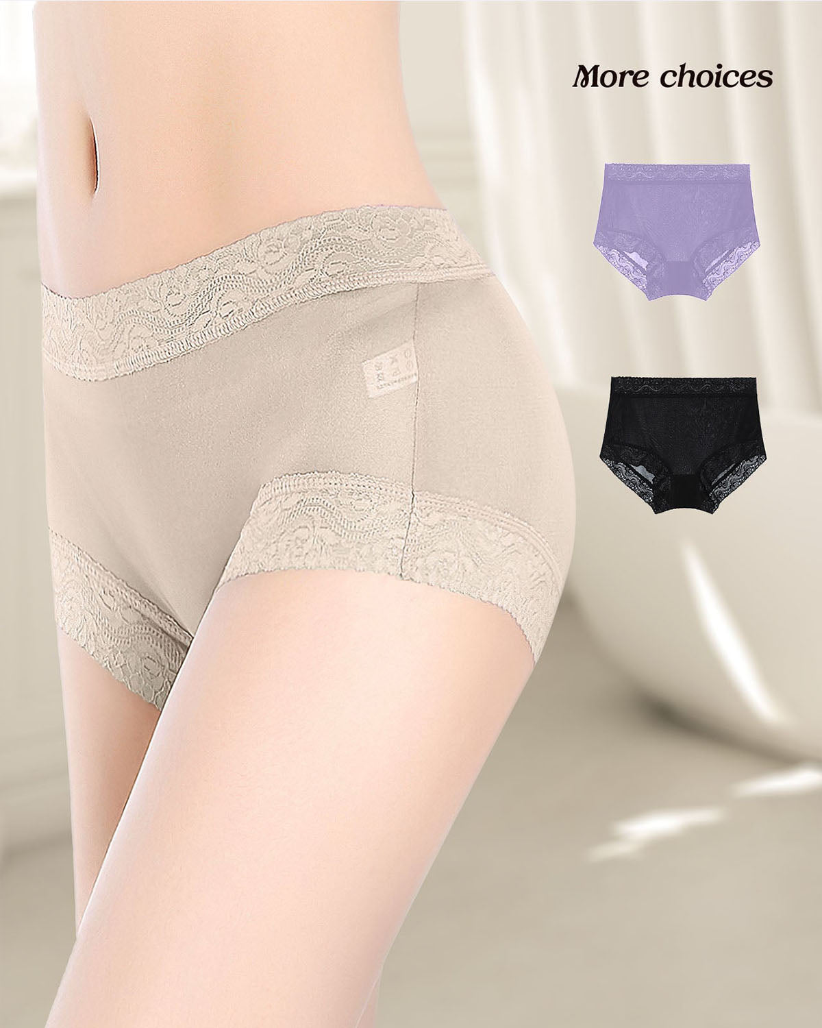 FEELITS Mid-Waist Silk Knitted Hipster silk panties For Women