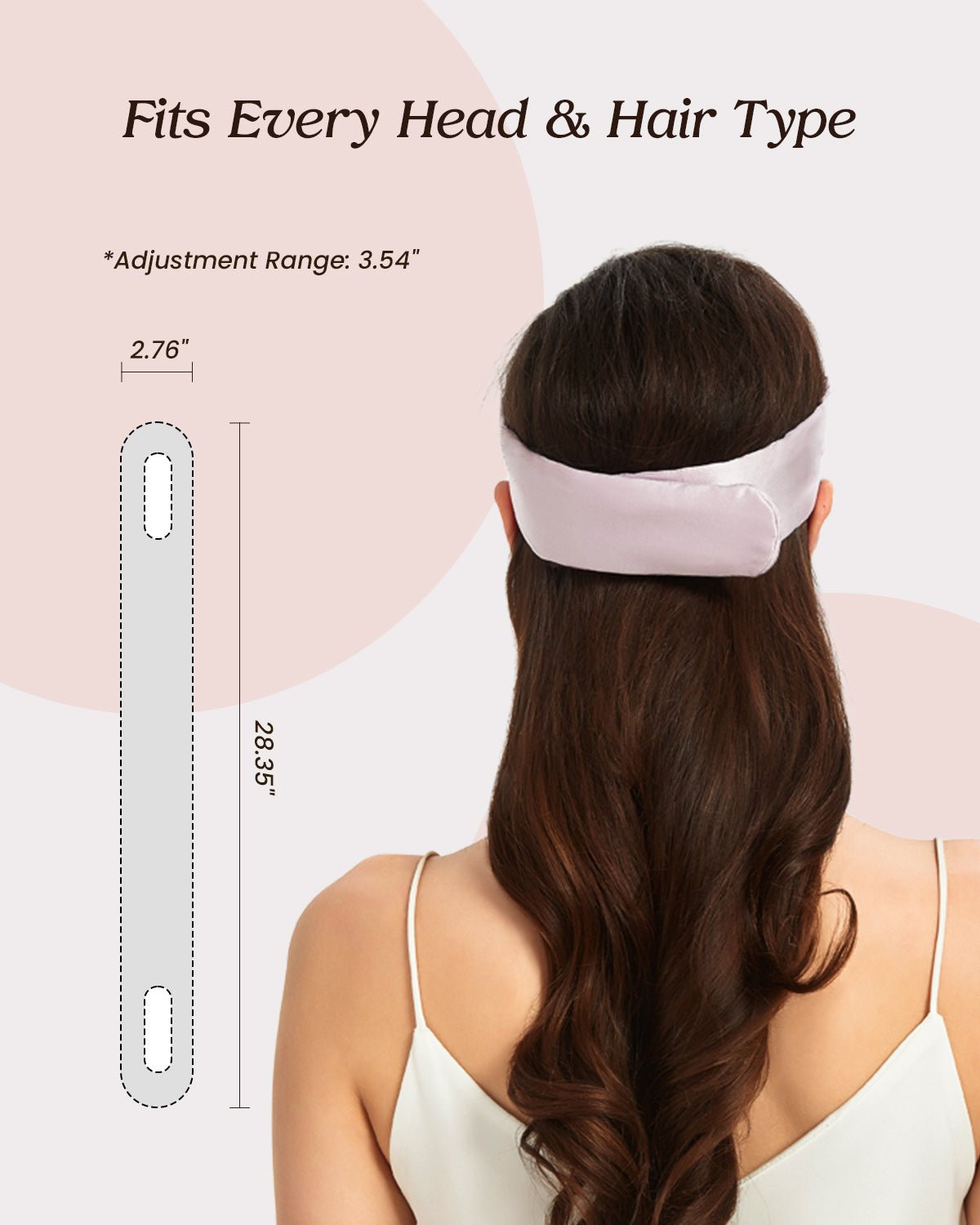 FEELITS 22 Momme 100% Mulberry Silk Headband for Washing Face & Spa, Adjustable Hair Wrap Scarf for Night, Skincare & Makeup - FEELITS