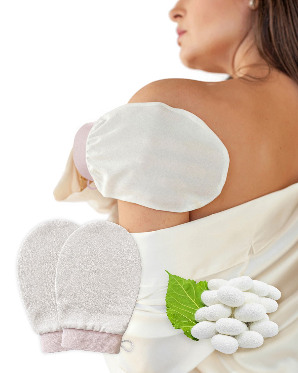 Feelits 6A Grade Mulberry Silk Exfoliating Gloves (2-Pack) - FEELITS