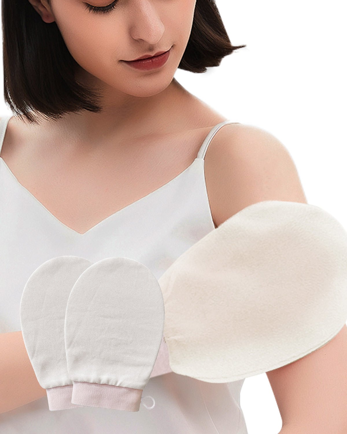 Feelits 6A Grade Mulberry Silk Exfoliating Gloves (2-Pack) - FEELITS